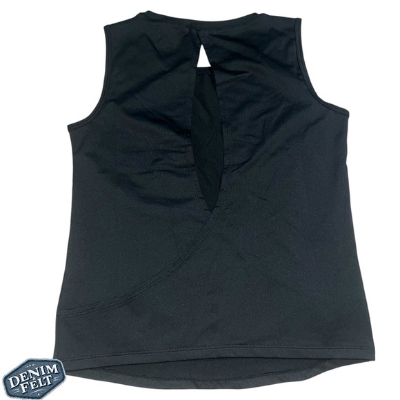 Halara Black Cut Out Crossover Hem Solid Yoga Tank Top/Shirt | NEW!! - Picture 11 of 12
